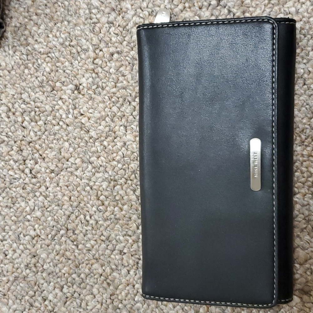 Nine West Large Black Wallet